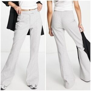 New Topshop jersey twill flare pant in Gray Size 6